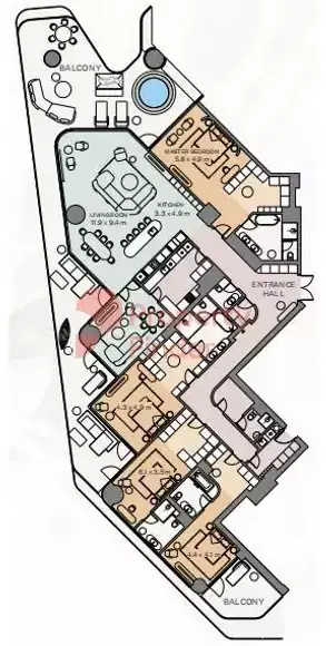 Планировка — квартира, 576 м²