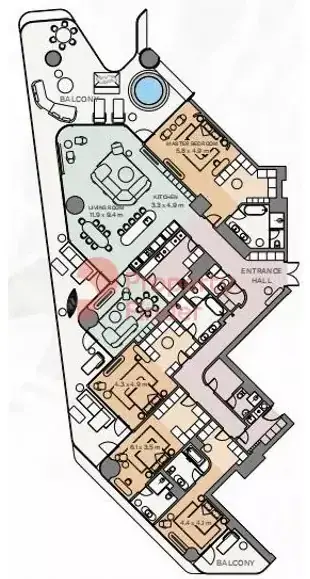 Планировка — квартира, 572 м²