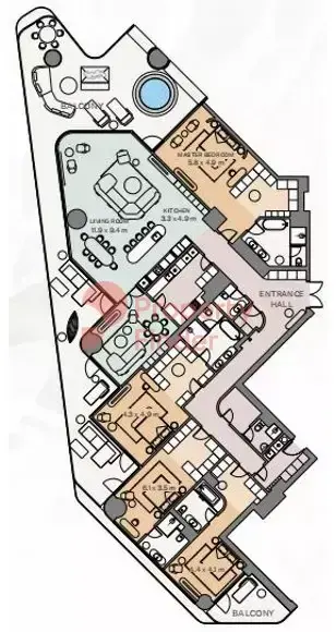 Планировка — квартира, 573 м²