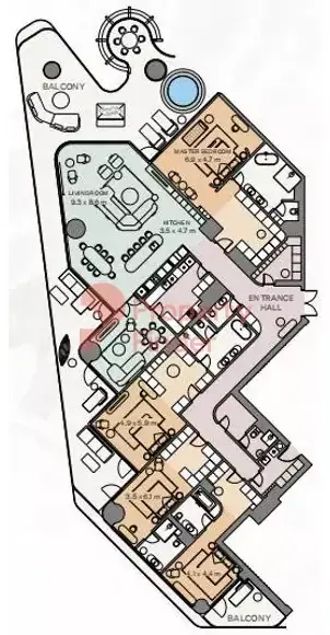 Планировка — квартира, 603 м²