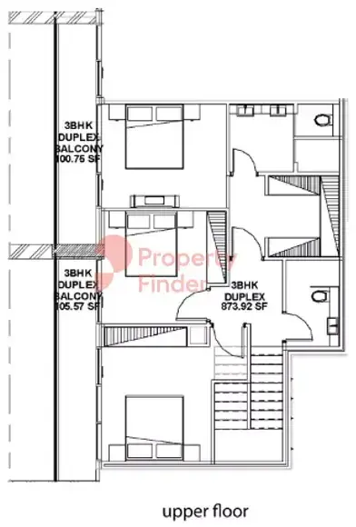 Планировка — 3-спальная, 202 м²