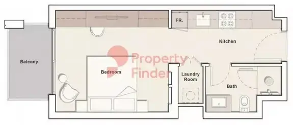 Планировка — Студия, 36 м²