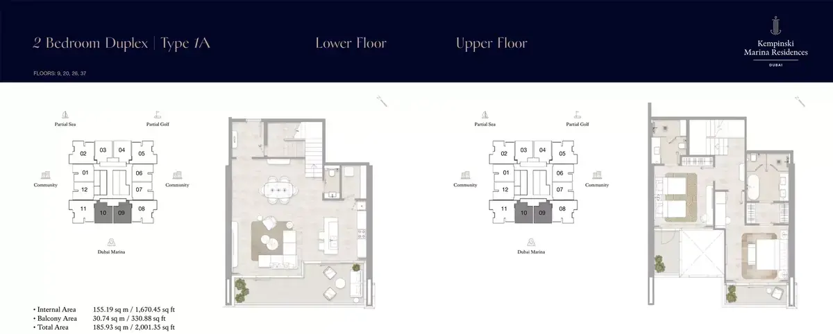 Планировка — 2-спальная, 186 м²