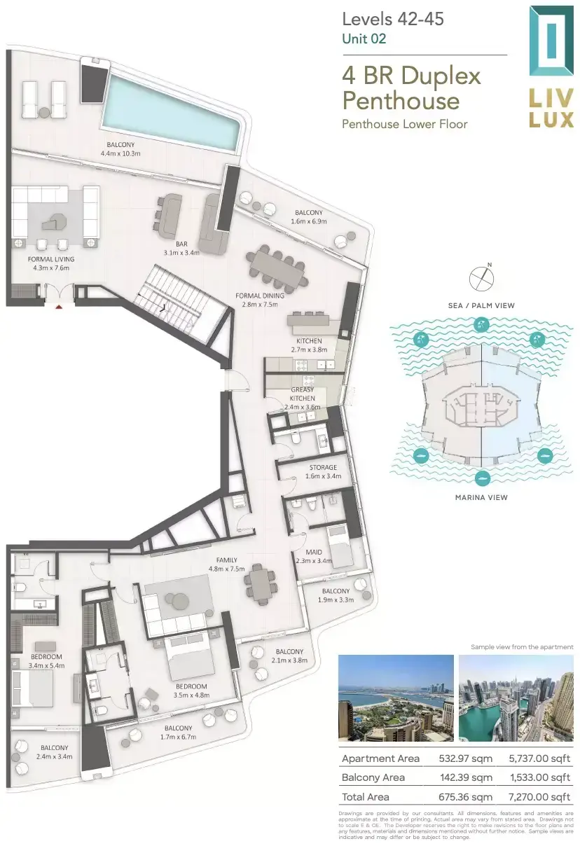 Планировка — квартира, 675 м²