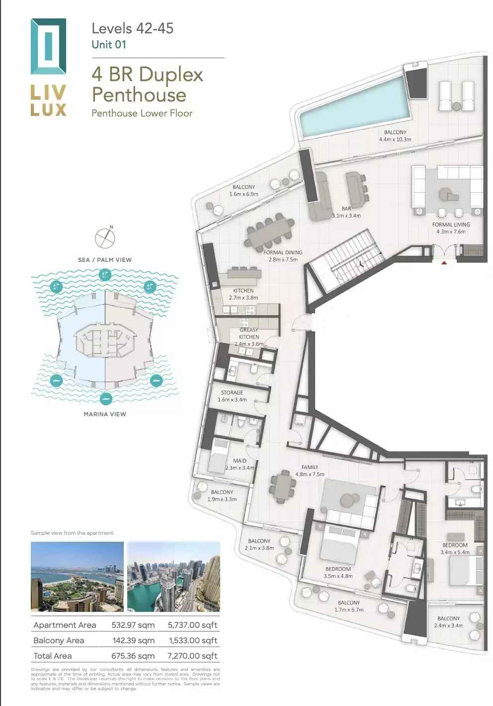Планировка — квартира, 675 м²