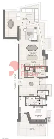 Планировка — 3-спальная, 407 м²