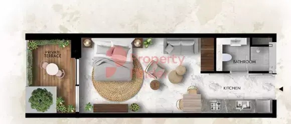Планировка — Студия, 40 м²