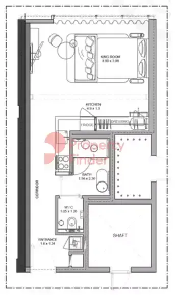 Планировка — Студия, 46 м²