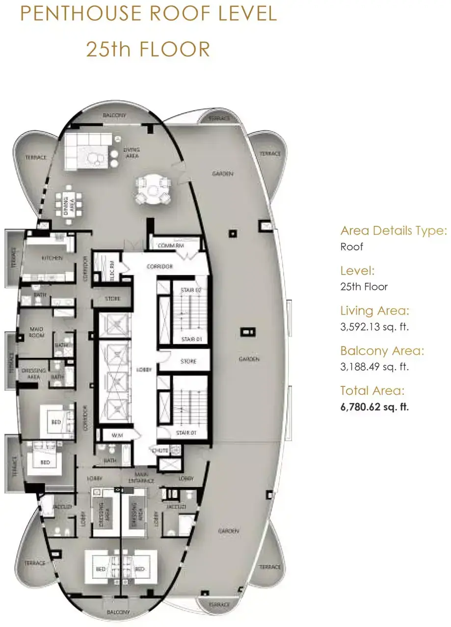 Планировка — квартира, 630 м²