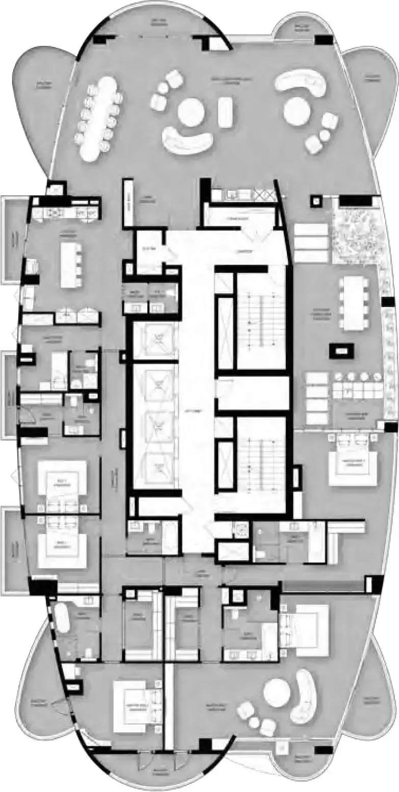 Планировка — квартира, 628 м²
