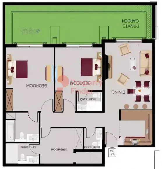 Планировка — 2-спальная, 159 м²
