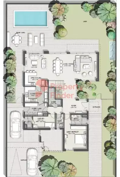 Планировка — квартира, 414 м²