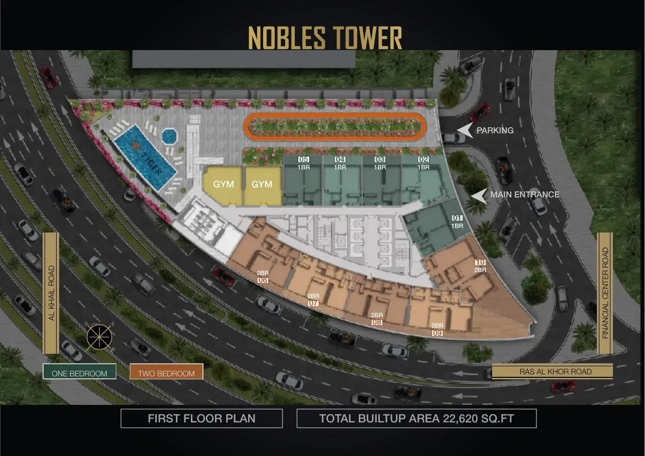 Nobles Tower — схема из брошюры застройщика