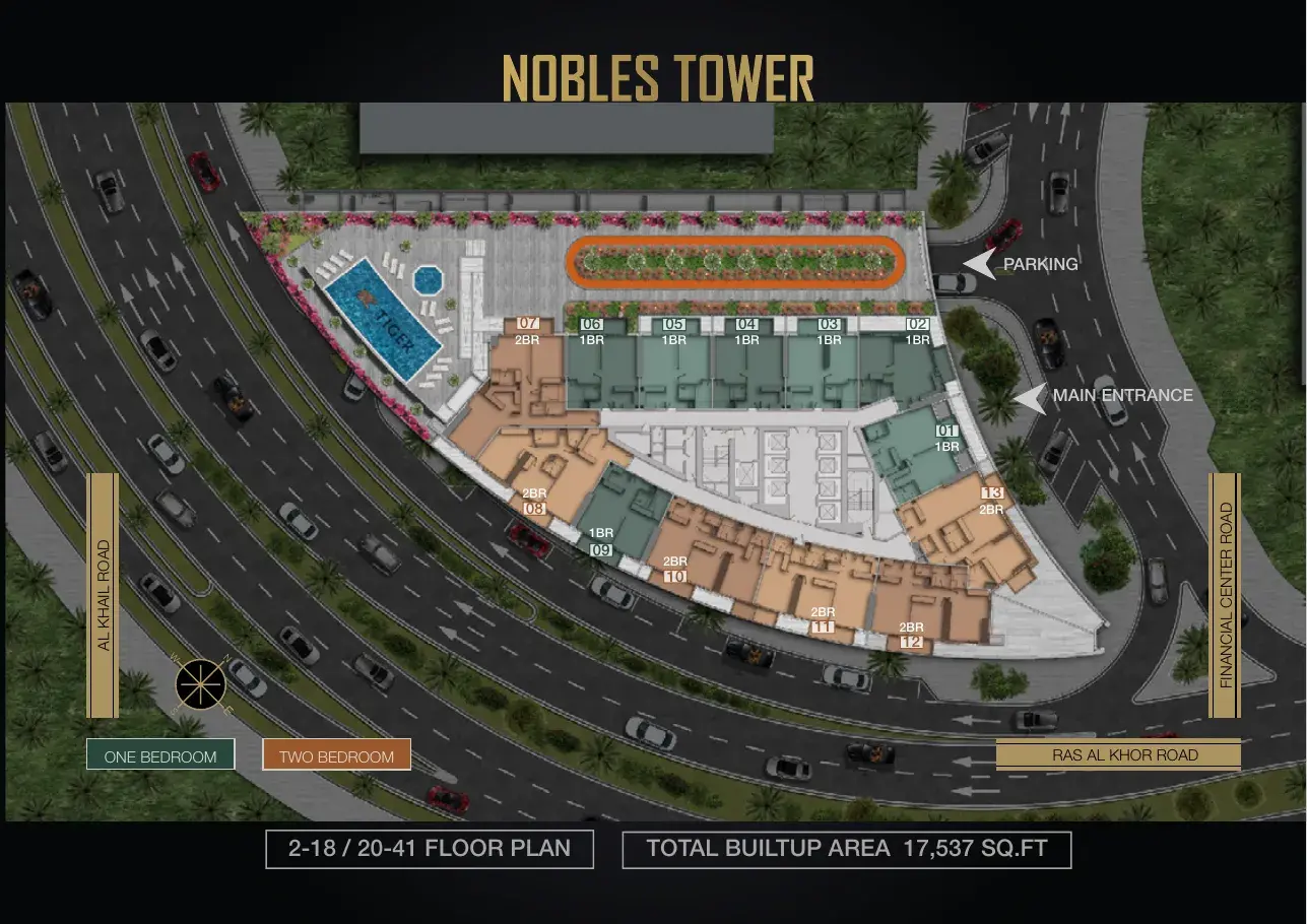 Nobles Tower — схема из брошюры застройщика