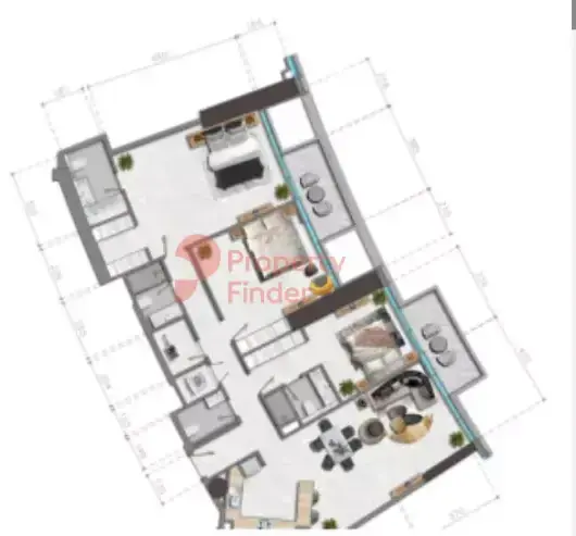 Планировка — 3-спальная, 14 м²
