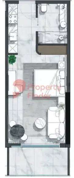 Планировка — Студия, 41 м²