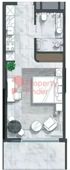 Планировка — Студия, 40 м²