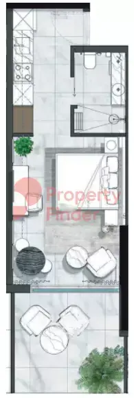 Планировка — Студия, 37 м²