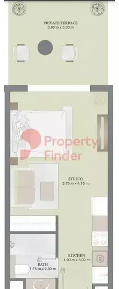 Планировка — Студия, 45 м²