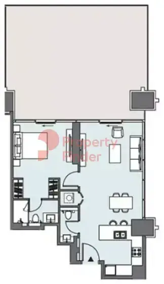 Планировка — 1-спальная, 126 м²