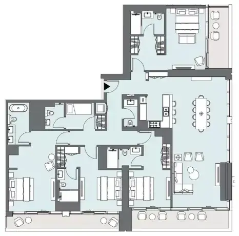 Планировка — квартира, 241 м²
