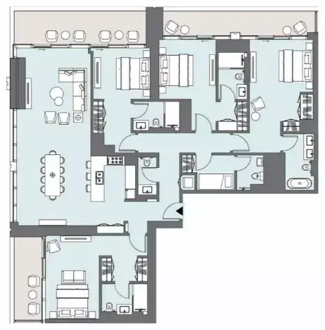 Планировка — квартира, 250 м²