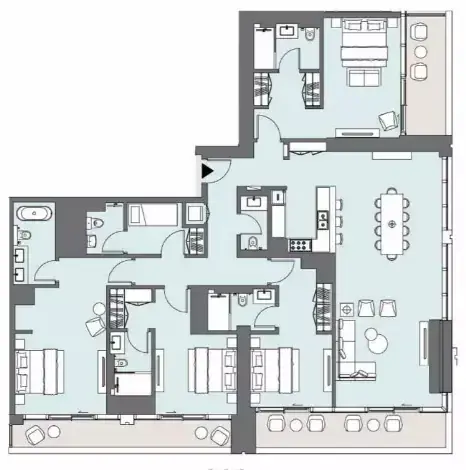 Планировка — квартира, 241 м²