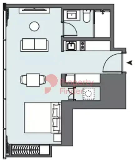 Планировка — Студия, 42 м²