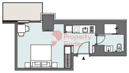 Планировка — Студия, 38 м²