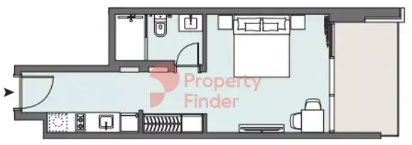 Планировка — Студия, 39 м²