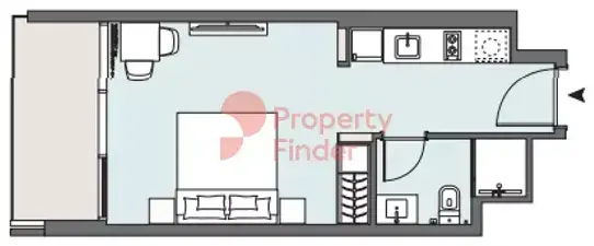 Планировка — Студия, 38 м²