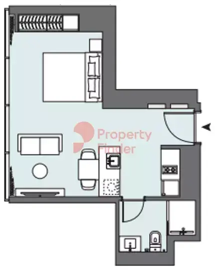 Планировка — Студия, 37 м²