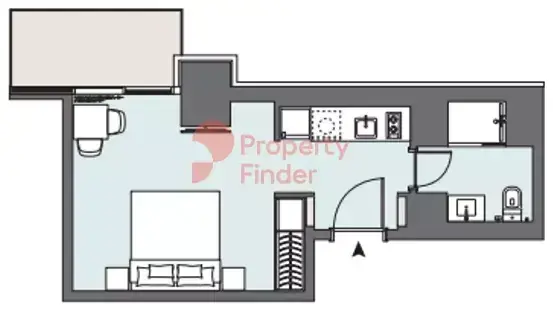 Планировка — Студия, 38 м²