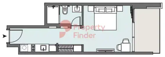 Планировка — Студия, 39 м²