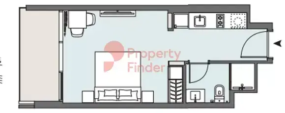 Планировка — Студия, 38 м²