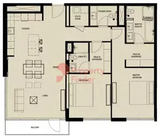 Планировка — 2-спальная, 126 м²