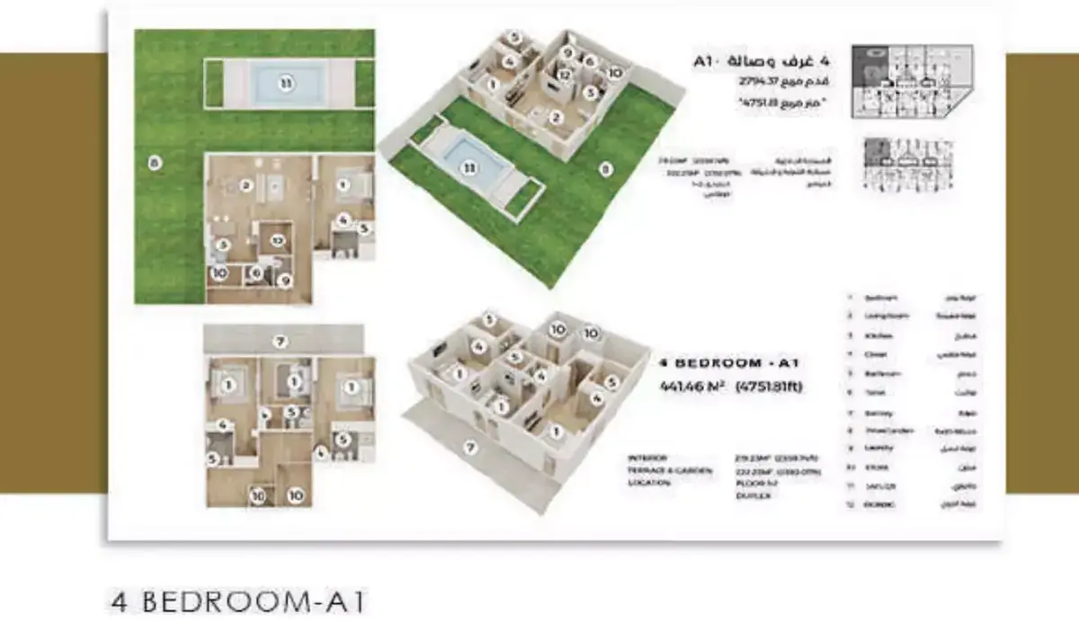 Планировка — квартира, 441 м²
