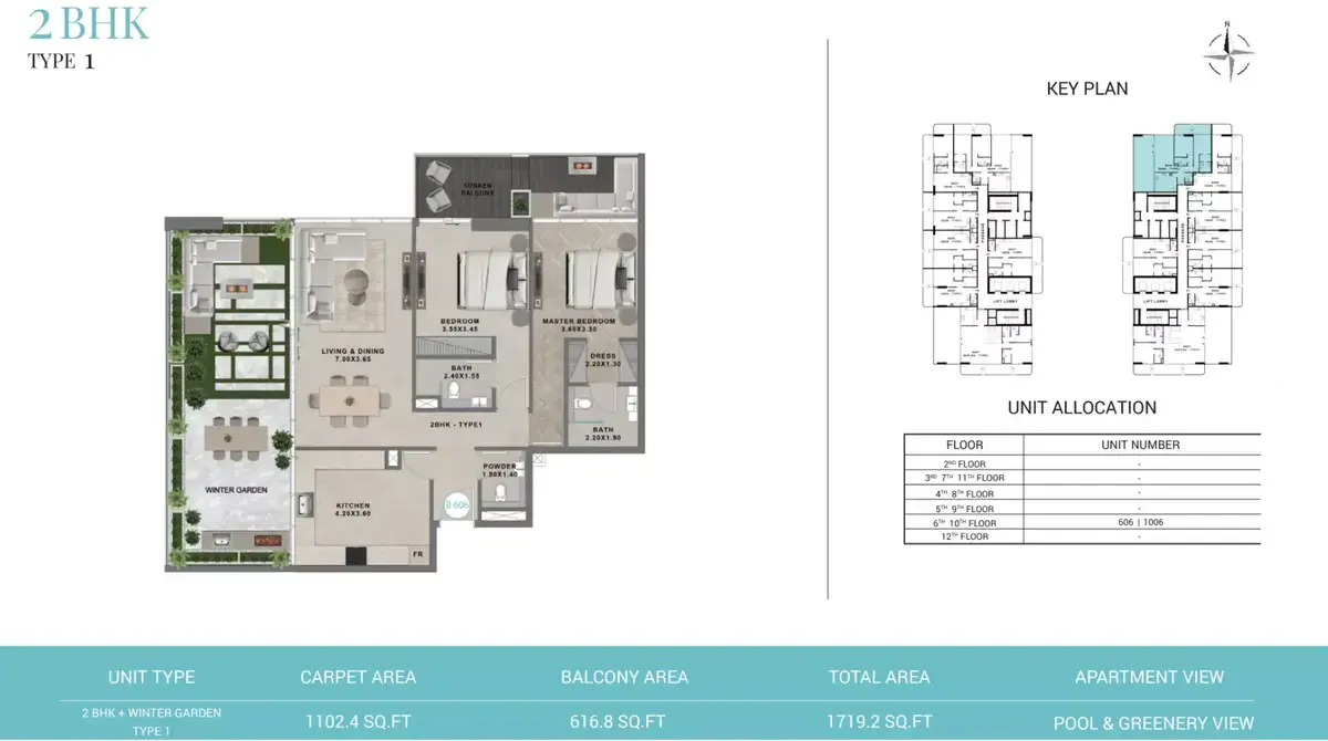 Планировка — 2-спальная, 160 м²