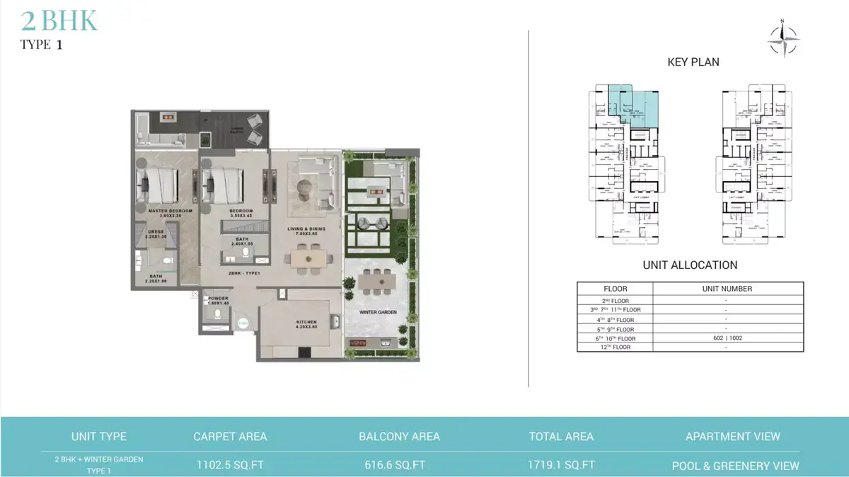 Планировка — 2-спальная, 160 м²