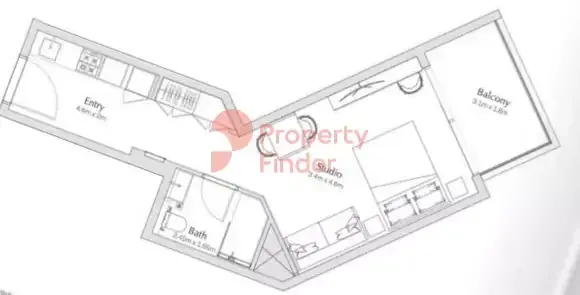 Планировка — Студия, 41 м²