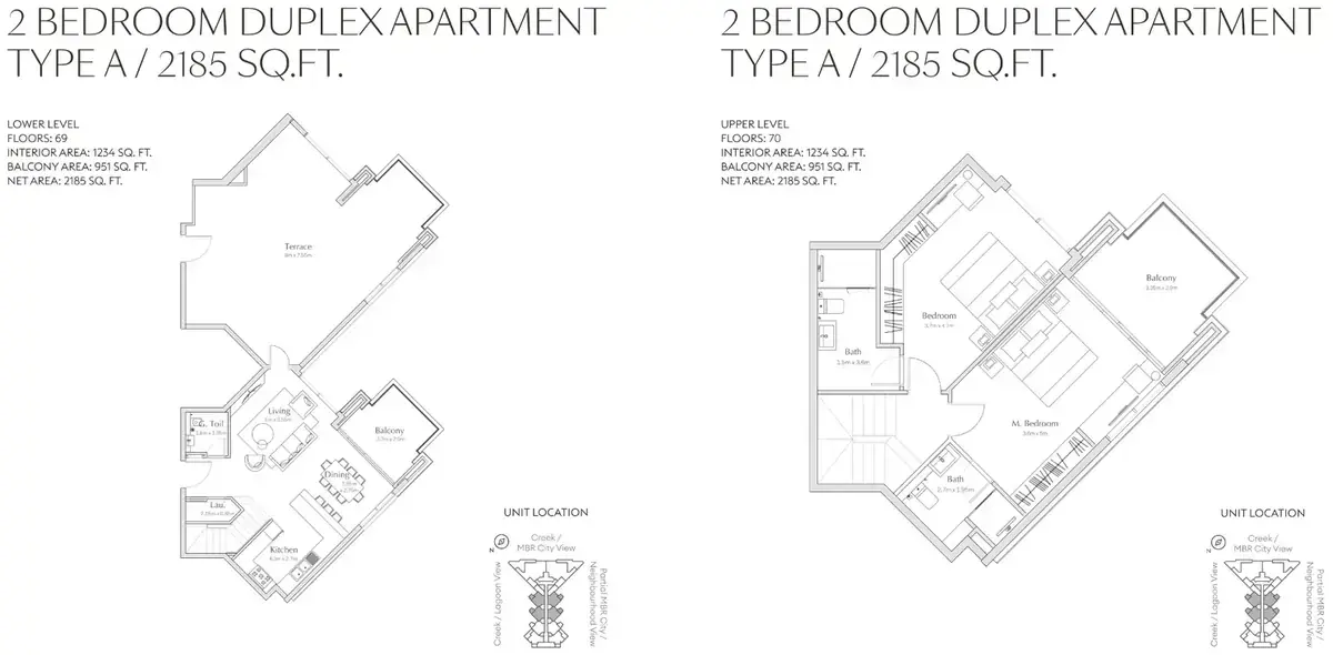 Планировка — 2-спальная, 203 м²