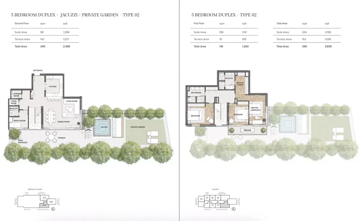 Планировка — 3-спальная, 356 м²
