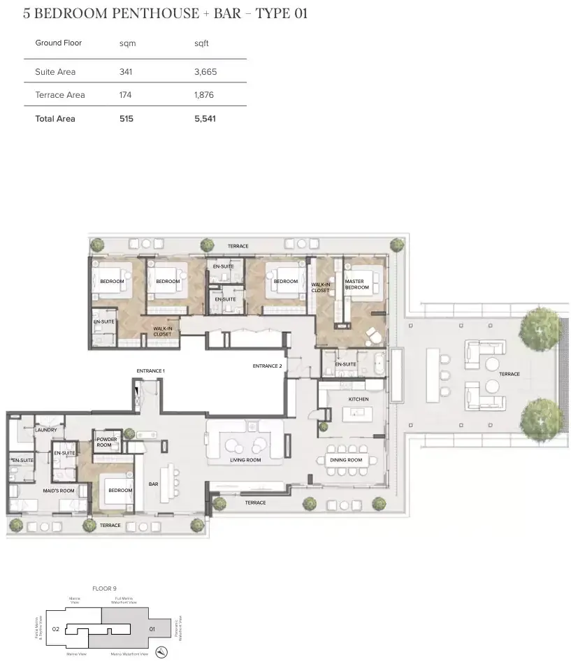 Планировка — квартира, 515 м²