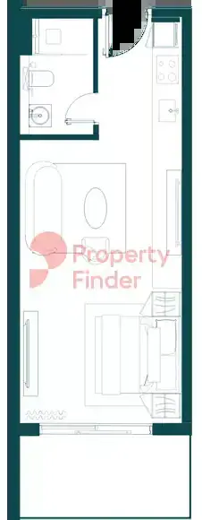 Планировка — Студия, 39 м²
