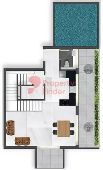 Планировка — 2-спальная, 156 м²