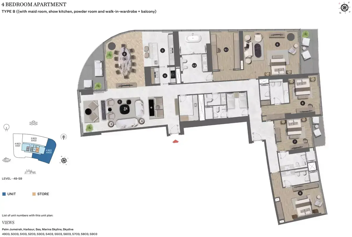 Планировка — квартира, 450 м²