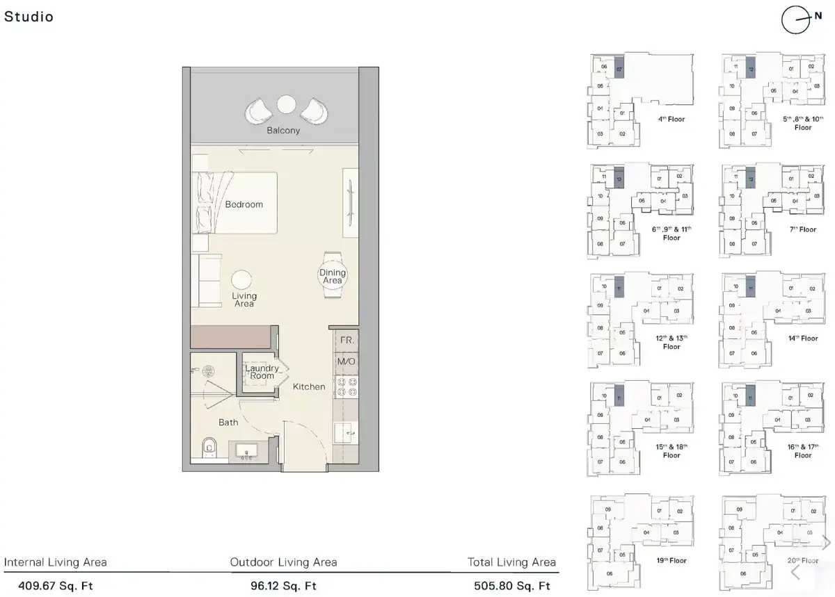 Планировка — Студия, 47 м²