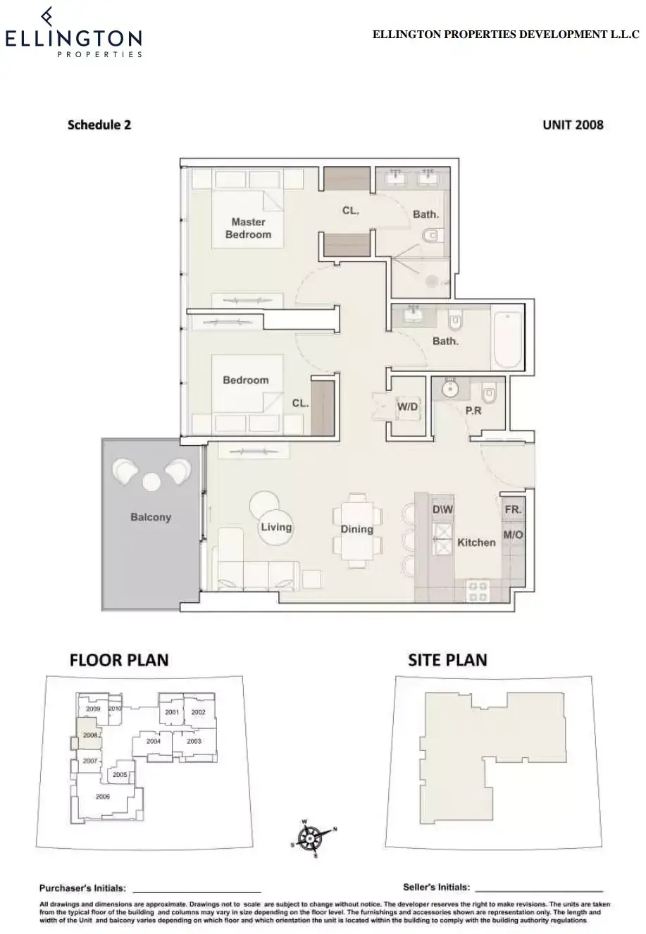 Планировка — 2-спальная, 98 м²