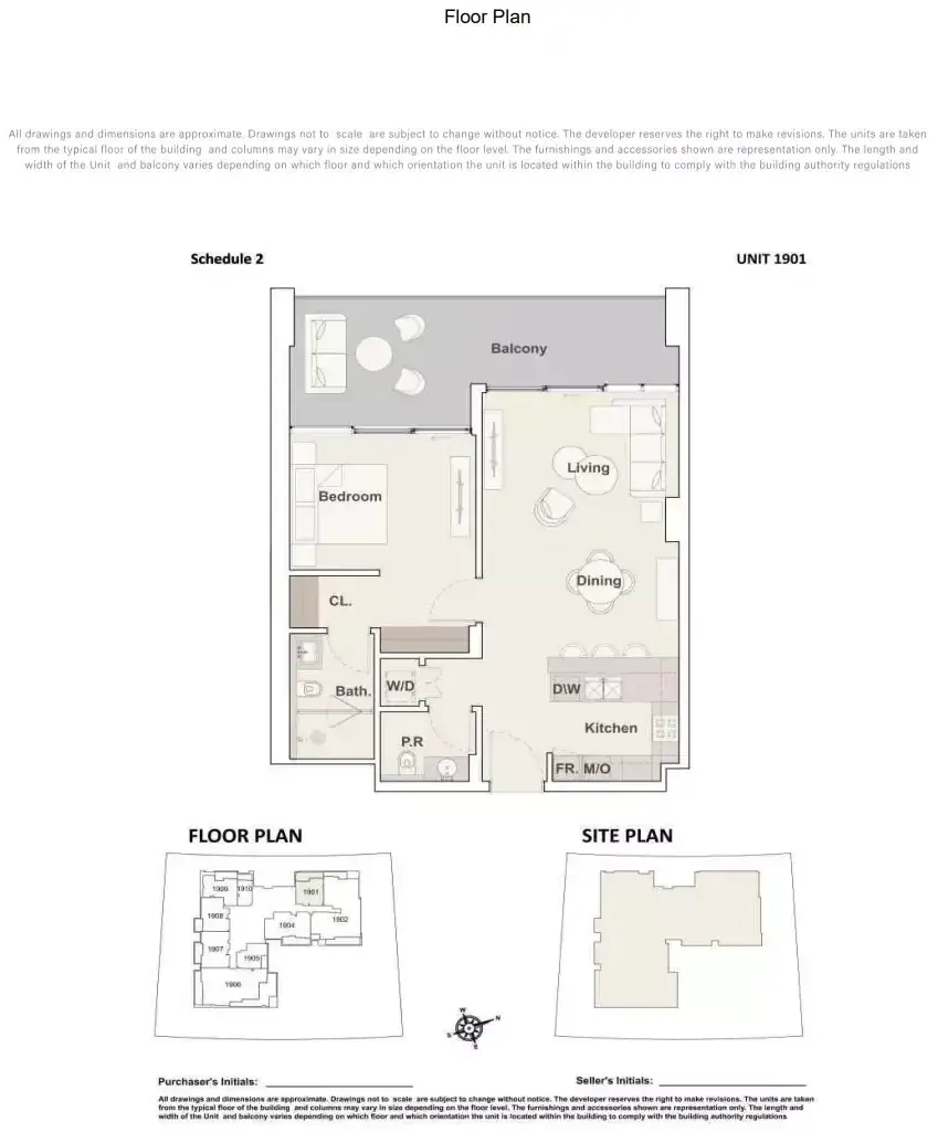 Планировка — 1-спальная, 92 м²