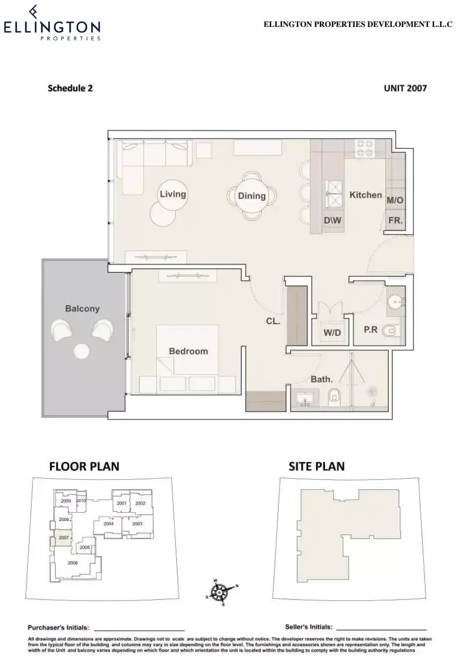 Планировка — 1-спальная, 80 м²